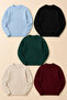 5-Piece Advantageous Men's Crew Neck Ribbed Knitwear Sweater Set