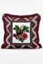 Ethnic Kilim Border-Edged Figurine Patterned Authentic Fringed Throw Pillow Cover