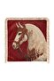 Baroque Style Embroidered White Horse Figured Decorative Fringed Throw Pillow Cover - 5