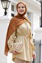 Ruffle Sleeve Belted Stone Tunic - 4