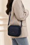 Navy Blue Color Multi-Compartment Crossbody Shoulder Bag