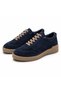Virenza Genuine Leather Suede Women's Sneaker, Handmade Comfortable Fit Premium Thermo Sole – Navy Blue - 3