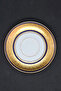 Tirschenreuthe Dark Blue Striped Antique Coffee Cup with Gold Figures 80 ml - 4