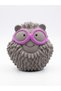 Small Breed and Puppy Dog Teething Toy - Squeaky Hedgehog (Gray) (14 cm) - 4