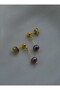 Black Pearl Earrings - Gold Color - - 3