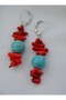 Turquoise Coral Earrings - - 3