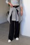 Shirt-Tied Tencel Trousers - Black