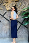 Women's New Season Elastic Waist Soft Textured Maxi Knitwear Skirt. Sun253 - 4