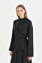 Cape Detailed Suit Set - Black - 2