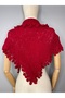 Hand knitted design bohemian triangle shoulder scarf shawl - 3