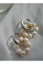 Pearl Earrings - Silver Color - - 3