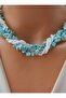 Pearl and Turquoise Necklace - - 3