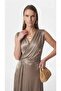 Yırtmaçlı Ve Drape Detaylı Elbise - 2