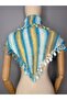 Hand knitted design bohemian triangle shoulder scarf shawl - 3
