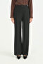 Wide Leg Ironed Wrinkle-Resistant Trousers - Black - 2