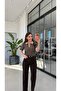 Brand Model Accordion Blouse Brown - 2