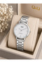 Women's Wristwatch Silver Color Casual and Stylish Combination Japanese Machine Gift Boxed - 2
