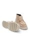 Beige Color Buckle Detailed Women's Loafer Boots - 6
