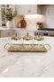 3-Piece Glass Spice Rack Set with Brass Lid and Tray Presentation Set – 33X10X16 cm - 2