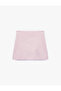 Thick Pleated Linen and Viscose Blend Skirt with Metal Buckle - 2