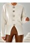 Women's Knitwear Sweater with Pearl and Button Details - 5