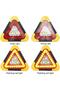 Rechargeable Solar LED Emergency Warning Triangle Light with USB Output, Flashing Red Light - 5