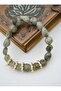 Labradorite Stone Design Bracelet - Multicolor - 3