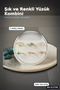 Blue Stone Brass Ring Set 6 Pieces 7-8 Number Bijouterie Jewelry Gift Bx-313708 - 3