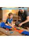 Dinosaur Truck Toy Set for Toddlers, Portable Foldable Race Track Toys with 12 Racing Cars, Launcher Truck Toy with Storage PlaySet, Perfect Gifts for Kids Age 3-9 Year Old (Blue) - 6