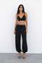 Plaid Detailed Shalwar Trousers Black