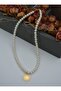 Pearl lira necklace - white -