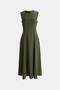 Flared School Pinafore with Zip Olive - 6