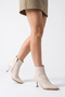 Women's Pointed Toe Thin Heeled Boots Skin Color - 2