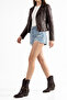 Bitter Brown Matte Leather Chain Buckle Detail Pointed Toe Western Cowboy Boots - 5