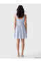 Nevavm Square Collar Stoned Mini Dress with Difference - 3