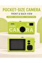 Mini Thumb Camera with Screen, Keychain Clip, USB Rechargeable & Memory Card Slot, Green - 2