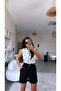 Black Linen Premium Belted Shorts - 2