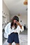Navy Blue Tensel Basic Shorts