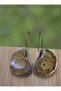 Snail Fossil Earrings - Bronze Color - - 3
