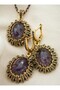 Authentic Cage Jewelry Set - Purple -