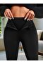 Women's high waist corseted hook detailed daily comfortable raised diver tights - 3