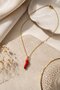 316L Steel Gold Color Chain Red Capa Pepper Model Women's Necklace - 3