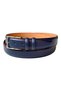 Navy Blue Genuine Leather Belt and Wallet Gift Set with Special Box (Groom's Gift and for Special Occasions) - 7