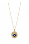 Gold Plated Evil Eye Beaded Sun Motif Necklace – Elegant Women's Necklace - 3