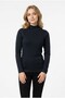 Women's Turtleneck Ribbed Camisole Fabric Stretchy Lycra Long Sleeve Casual Stylish Blouse - 3