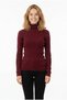 Women's High-Neck Ribbed Fabric Flexible Casual Stylish Knitwear Sweater - 3