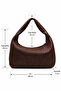 Women's Knitted Pattern Retro University Bag Brown - 6