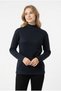Women's Turtleneck Ribbed Camisole Fabric Stretchy Lycra Long Sleeve Casual Stylish Blouse - 2