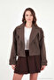 Cotton Regular Fit Soft Textured Cashmere Short Coat Women's Coat 6810286 - 4