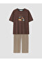 Crew Neck Printed Women's Pajama Set - 5